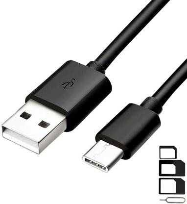 ShopsGeniune Cable Accessory Combo for Vernee Apollo 2, Vernee Apollo Lite, Vivo Xplay 7, Wileyfox Swift 2 Plus High Speed Type-C USB Charging Data Sync Cable 1 Meter With SIM Adapter