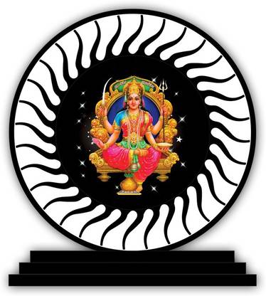 Vprint Santoshi Maa Acrylic Figurine Showpiece with Led and Charger डेकोरेटिव शोपीस  -  12 cm