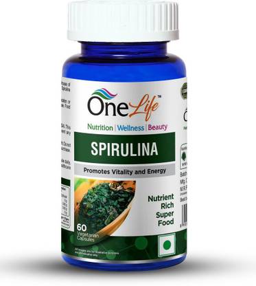 OneLife Spirulina for Cholesterol (Capsules) Vitamin B12