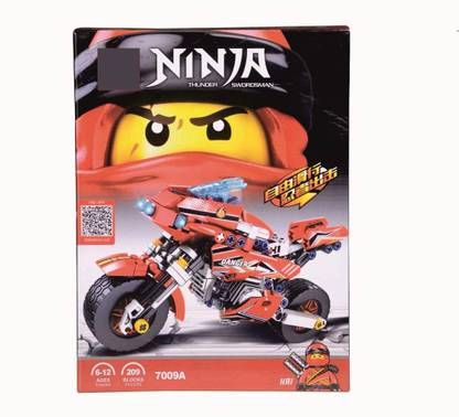 SANYAL Awesome Red Ninja Style Thunder Swordsman Building Blocks For Kids - 209 Pcs Blocks (Multicolored)