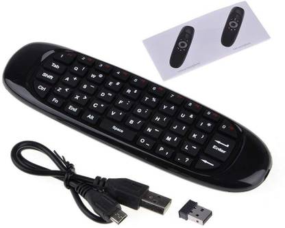 LipiWorld Air Fly Mouse Remote Control 2.4GHz Wireless Keyboard for Android PC TV Box, Rechargeable Wireless Gyro Air Fly Mouse and Keyboard Combo for Android Tv Box Computer Wireless Handheld Multi-device Keyboard