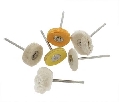 OSCAR 6 Pc Multicolored Mounted Cotton Polishing Buff Wheel 2.35mm Shank for Dremel Rotay Tools Jewelry Watch Light Polish 6 Pc Multicolored Mounted Cotton Polishing Buff Wheel 2.35mm Shank for Dremel Rotay Tools Jewelry Watch Light Polish Rotary Tool