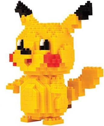 Generic LNO Pokemon Pikachu Figure. Miniblocks Assembly Kit. 320 Miniature Blocks.