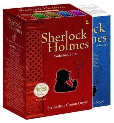 Sherlock Holmes (Set of 5 Books) "A Scandal in Bohemia", "the Red-Headed League", "A Case of Identity", "the Boscombe Valley Mystery", "the Five Orange Pips", "the Advanture of the Engineers's Thumb", "the Man with the Twisted Lip", "the Adventure of the Blue Carbuncle", "the Adventure of the Noble Bachelor": "The Adventure of the Six Napoleons", "The Adventure of the Greek Interpreter", "The Adventure of the Empty House", "The Adventure of the Norwood Builde", "The Adventure of the Solitary Cyclist", "The Adventure of the Missing Three-Quarter", "The Adventure of the Abbey Grange", "The Adventure of the Dancing Men", "The Adventure of the Three Students", "The Adventure of the Golden Pince-Nez"