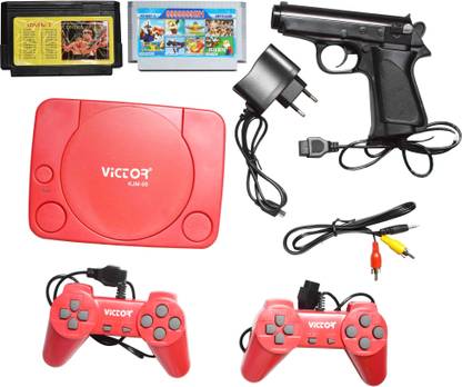 VK MART Doremon Victor Game With Contra CartrIdge And 9999999 In 1 Cartridge Multicolor