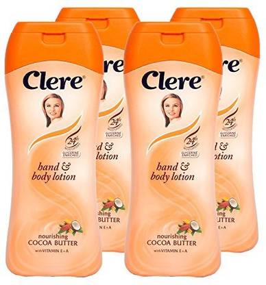 Generic Clere Hand And Body Lotion Nourishing Cocoa Butter (With Vitamin E+A) 13.5 Oz (400 Ml) Pack Of 4