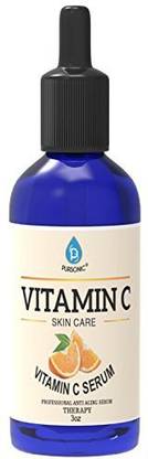 PURSONIC Vitamin C Serum, 20% Is A High Potency Best Organic Anti-Aging Moisturizer Serum For Face, Neck & D�collete And Eye Treatment (3 Fl. Oz)
