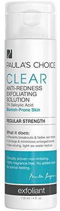 Paula's Choice Clear Regular Strength Anti Redness Exfoliating Solution With 2% Bha Salicylic Acid For Moderate Facial Acne 1 4 Oz Bottle