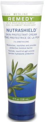 Medline Msc094853Unsc Remedy Nutrashield Skin Protectant, Unscented (4 Ounce), For Use As A Barrier Cream, Or Dry Or Chapped Skin, Diaper Rash, Incontinence, Iad, Or Irritated Skin