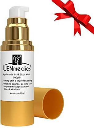 WENmedics Hyaluronic Acid Serum For Face By Anti-Aging Wrinkle Serum Moisturizer With Vit C,E Coq10 & Peptides|For Radiant Youthful Skin|Fragrance Free - No Flaky Patches, Dryness Or Irritation|1Oz