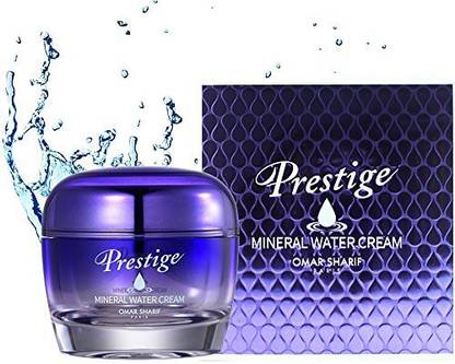 Omar Sharif Prestige Water Cream Moisturizer Face And Neck 1.76Oz/50G Specially Formulated With 63% Mineral Water (Onsen-Sui) Korean Beauty
