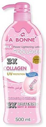 A BONNE Milk Power Lightening Lotion Plus Collagen Whitening Lotion X3 Glutathione Uv Protection 500 Ml