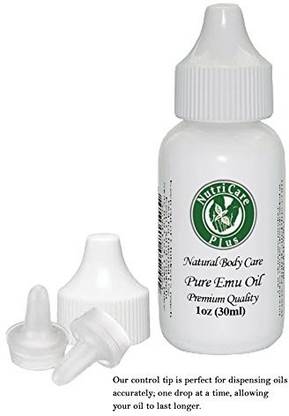 Nutricare Plus Piercing Aftercare, Body Piercing, Tattoo Aftercare, Organic Emu Oil (Our Control Tip Allows The Pure Emu Oil To Last Longer, Up To Twice As Long) Natural, Odorless (1 Ounce)
