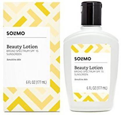 Generic Solimo Amazon Brand - Beauty Lotion For Sensitive Skin, Broad Spectrum Spf 15 Sunscreen, 6 Fluid Ounce