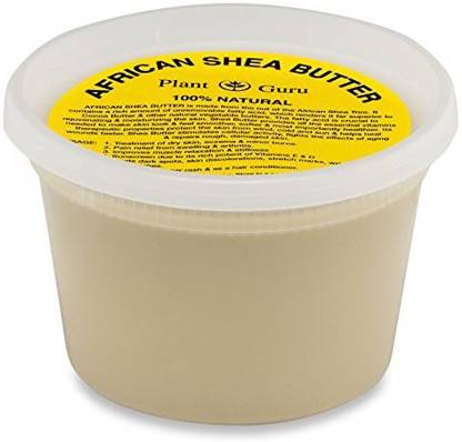 Plant Guru African Shea Butter Raw Unrefined Grade A 100% Pure Natural Ivory/White 16 Oz. Diy Body Butters, Lotion, Cream, Lip Balm & Soap Making Supplies, Eczema & Psoriasis Aid, Stretch Marks