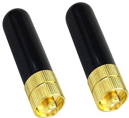 Retevis Rt-805S Short Antenna Sma-F Female Dual Band Vhf/Uhf For Walkie Talkies Rt5R Rt5Rv Baofeng Uv5R Proster Esynic (Black, 2 Pcs)