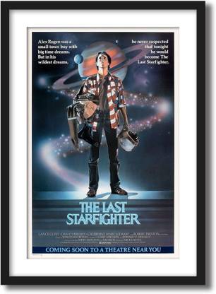 ArtCentral The Last Starfighter Movie Poster (Without Glass) Black Frame With Border Art Print Digital Reprint 21 inch x 15 inch Painting