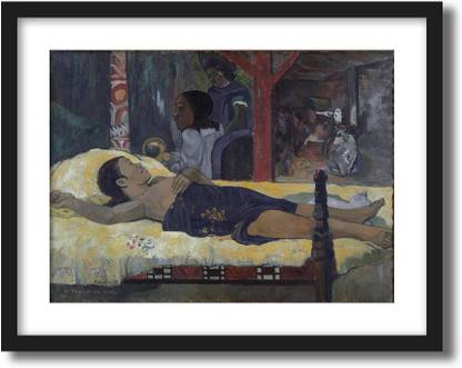 ArtCentral Te Tamari no Atua (Son of God), 1896 Painting By Paul Gauguin (Without Glass) Black Frame With Border Art Print Digital Reprint 19 inch x 15 inch Painting