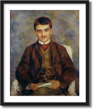 ArtCentral Joseph Durand-Ruel, 1882 Painting By Pierre Auguste Renoir (Without Glass) Black Frame With Border Art Print Digital Reprint 19 inch x 15 inch Painting