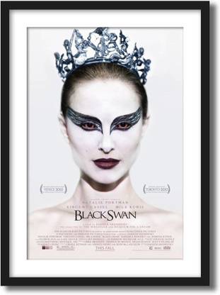 ArtCentral Black Swan Movie Poster (Without Glass) Black Frame With Border Art Print Digital Reprint 21 inch x 15 inch Painting