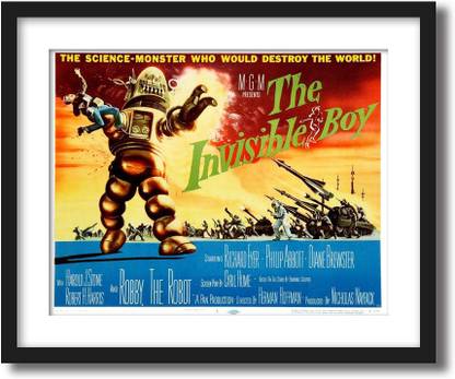 ArtCentral The Invisible Boy Movie Poster (Without Glass) Black Frame With Border Art Print Digital Reprint 19 inch x 15 inch Painting