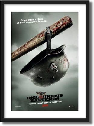 ArtCentral Inglorious Bastards Movie Poster (Without Glass) Black Frame With Border Art Print Digital Reprint 21 inch x 15 inch Painting