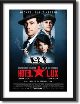 ArtCentral Hotel Lux Movie Poster (Without Glass) Black Frame With Border Art Print Digital Reprint 21 inch x 15 inch Painting