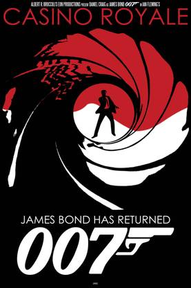 Casino Royale -James Bond has returned 007 fine quality unframe poster for home and office ,Size (14X 22 inches) Paper Print