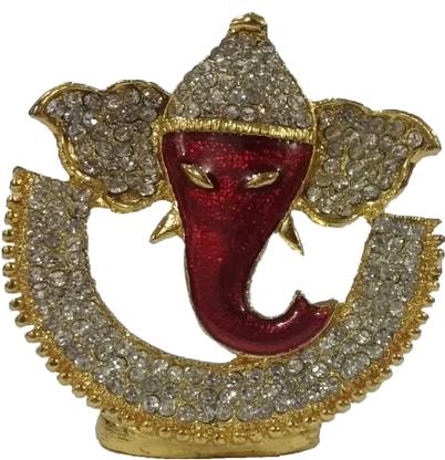 NITVIK Ganesh OM shape Figure Decorative Showpiece  -  6 cm