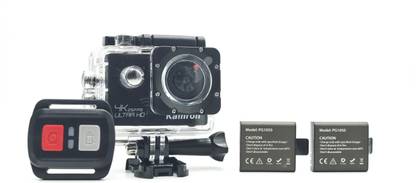 KAMRON K6 4K Ultra HD 16MP WiFi, Waterproof Sports Action camera With 1 Year Warranty ,2 Rechargable Batteries, 2.4G Wireless Remote & 25 Accessories Sports and Action Camera