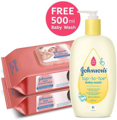JOHNSON'S Skincare Wipes with Top-to-toe Baby Wash
