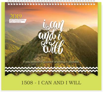 Paper Plus I CAN AND I WILL 2019 Table Calendar