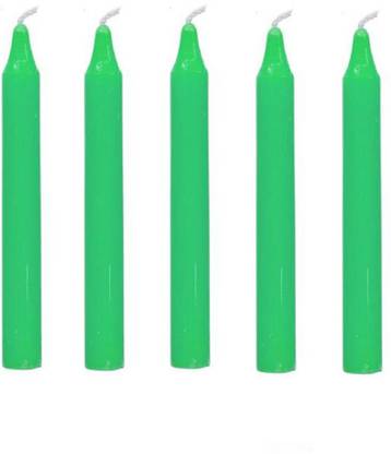 Kala Decorators High Quality Plain Green Candle Candle
