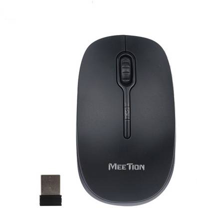 Meetion R547 Black Wireless Ambidextrous Optical Mouse