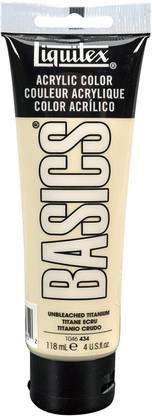 Liquitex BASICS Acrylic Paint 4-oz tube, Unbleached Titanium