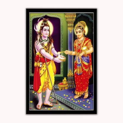 plezer ANNAPURNA MATAJI ( 8 inch x 12 inch ) Ink 12 inch x 8 inch Painting