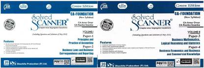 Ca Foundation Solved Scanner Paper 1 To 4 Green Edition Combo