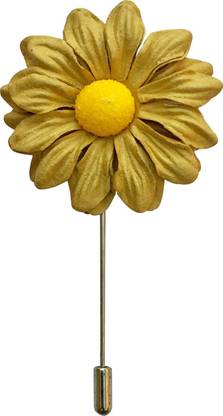 FURE Ma rigold Flower Lapel Pin (Mustard Colour) Brooch