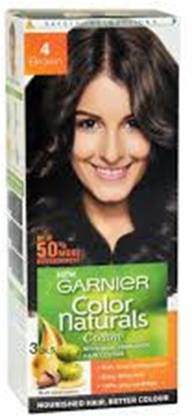 GARNIER Color Naturals Cream 4 Brown 60ml + 50g Pack of 3 , Brown