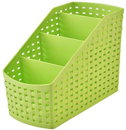 Helloperfect 4 Compartments Plastic Desk Organiser
