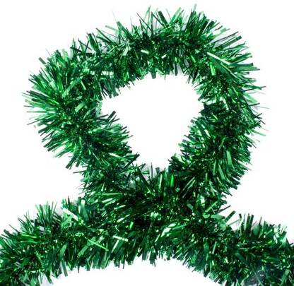 Theme My Party 10x Garland Ribbon Christmas Decoration String 6ft Long (Green) Green Silk Ribbon