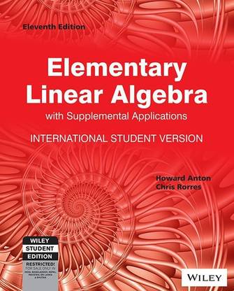 Elementary Linear Algebra with Supplemental Applications, Isv
