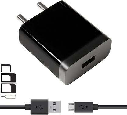 GoSale Wall Charger Accessory Combo for Yu Yunicorn, Yu Yureka Note, Yu Yureka Plus, Yu Yuphoria, Yu Yureka S, Yu Yunique, Yu Yunique Plus, Yu Yureka Charger With 1 Meter Micro USB Charging Data Cable And SIM Adapter