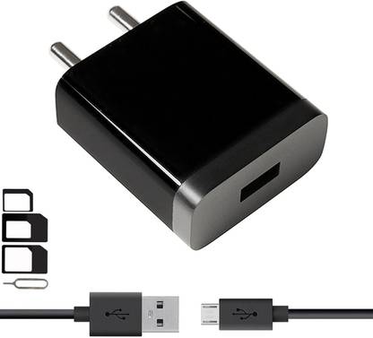 ShopMagics Wall Charger Accessory Combo for Vivo V5, Vivo V5 Plus, Vivo Y53, Vivo V5s, Vivo Y66, Vivo Y51L, Vivo Y55L, Vivo V3, Vivo Y55S, Vivo Y21, Vivo Y21L, Vivo V3 Max, Vivo Y28, Vivo Y31L, Vivo V1, Vivo Y31, Vivo V1 Max, Vivo Y27L, Vivo Y22, Vivo Y15S, Vivo X5 Pro Charger With 1 Meter Micro USB Charging Data Cable And SIM Adapter