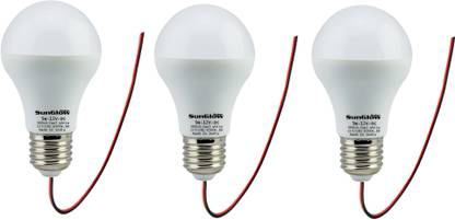 Sun Glow Solar 12 Volt, 5 W Basic Round E27 LED Bulb