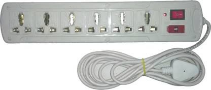 ina 6+1 Sockets Power Strip Extension Board Multi Plug ELECTRIC BOARD 2 A Three Pin Socket