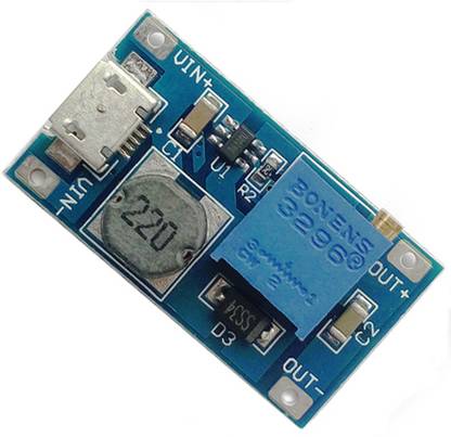 TCS 2A Max DC-DC Step Up Power Module MT3608 Micro USB 2-24V To 28V Adjustable Booster Power Supply Electronic Hobby Kit