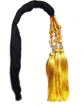 Rapidsflow® Punjabi Paranda / Hair Parandi For Women And Girls / Paranda with Golden Pearls Braid Extension