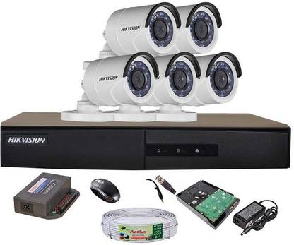 HIKVISION HIKVISION 8CH DVR DS-7208HQHI-K1 OR DS-7208HQHI-K1 1PCS AND BULLET CAMERA DS-2CE5ADOT-IRP OR DS-2CE5ADOT-IRP/ECO AND 90 METAR CABELE AND 1TB SATA HDD COMBO KIT Security Camera