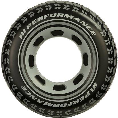 Shrih Giant Tire Inflatable Floating Swimming Tube Raft, Black Swim Floatation Belt